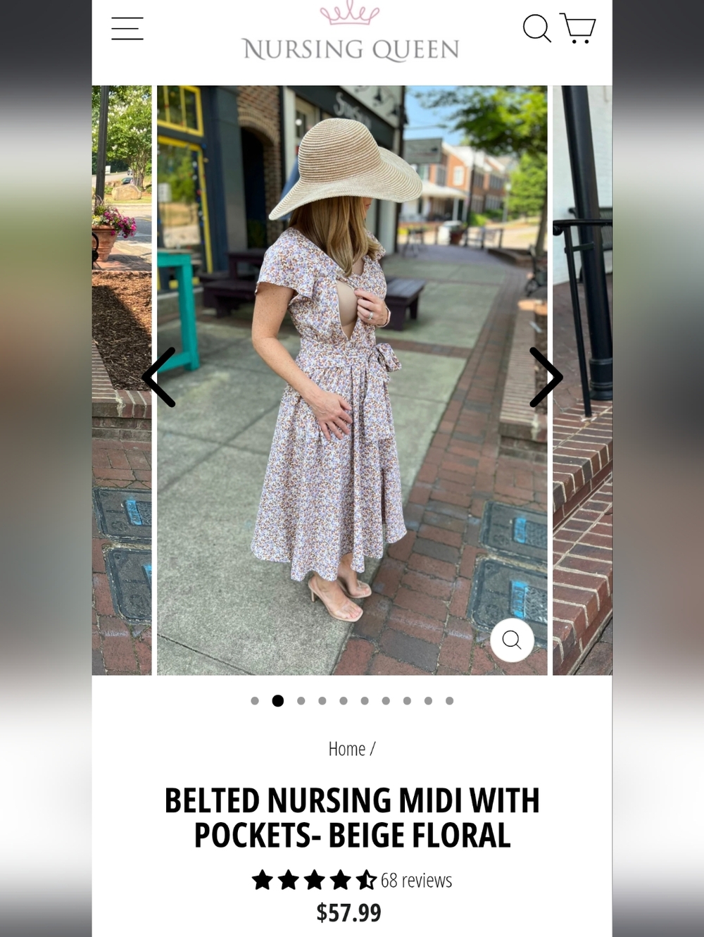 Nursing Queen Midi Floral midi with pockets - Picture 7 of 11